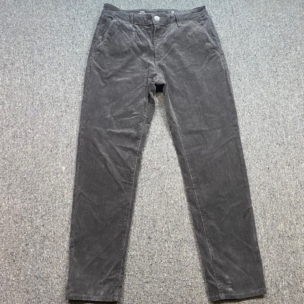 AG Adriano Goldschmied Caden Tailored Trouser Sz 26 Womens Grey Corduroy Pant
